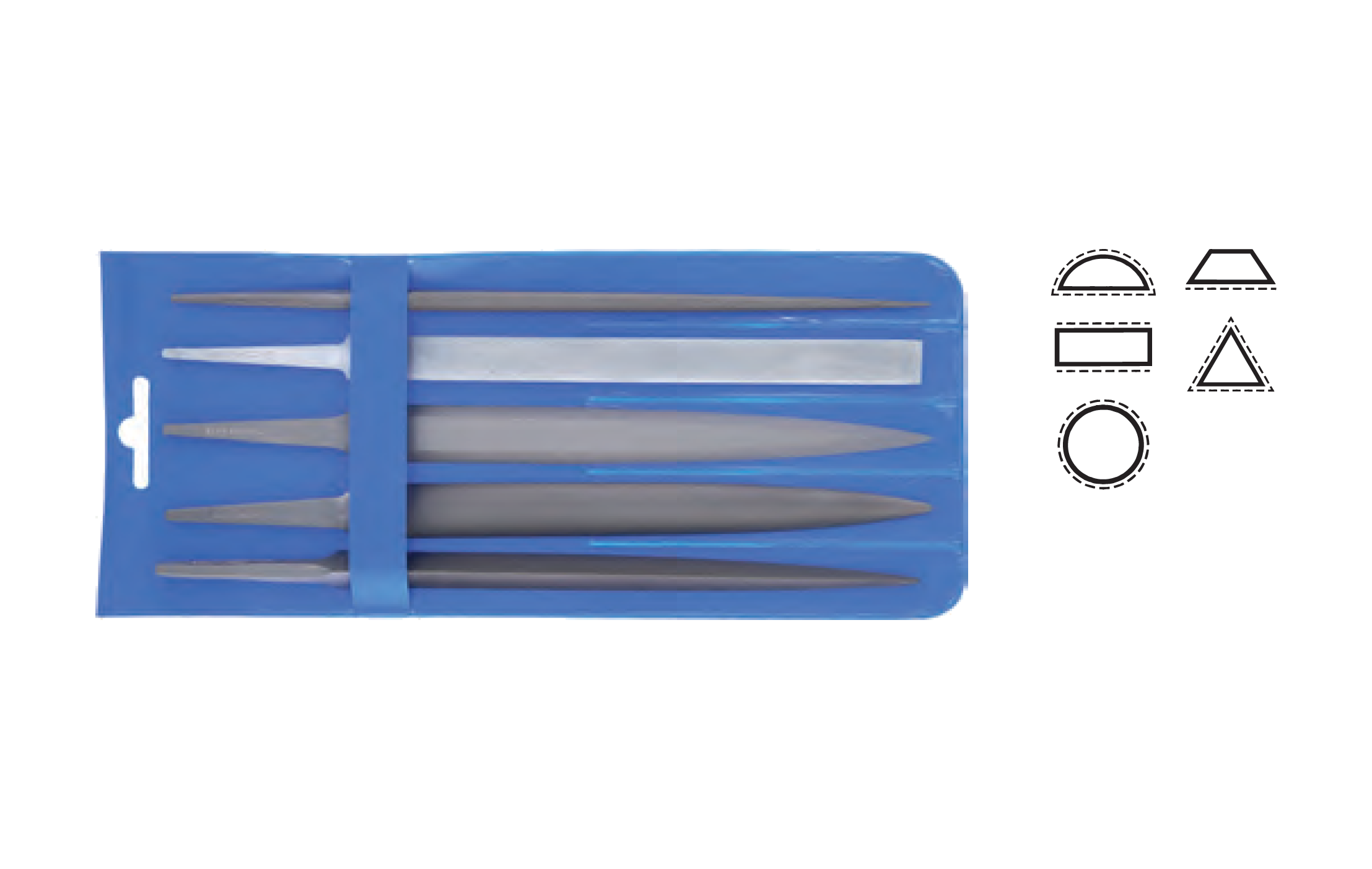 Glardon Vallorbe Precision Files Sets of 5 150 mm LP1094 image 2