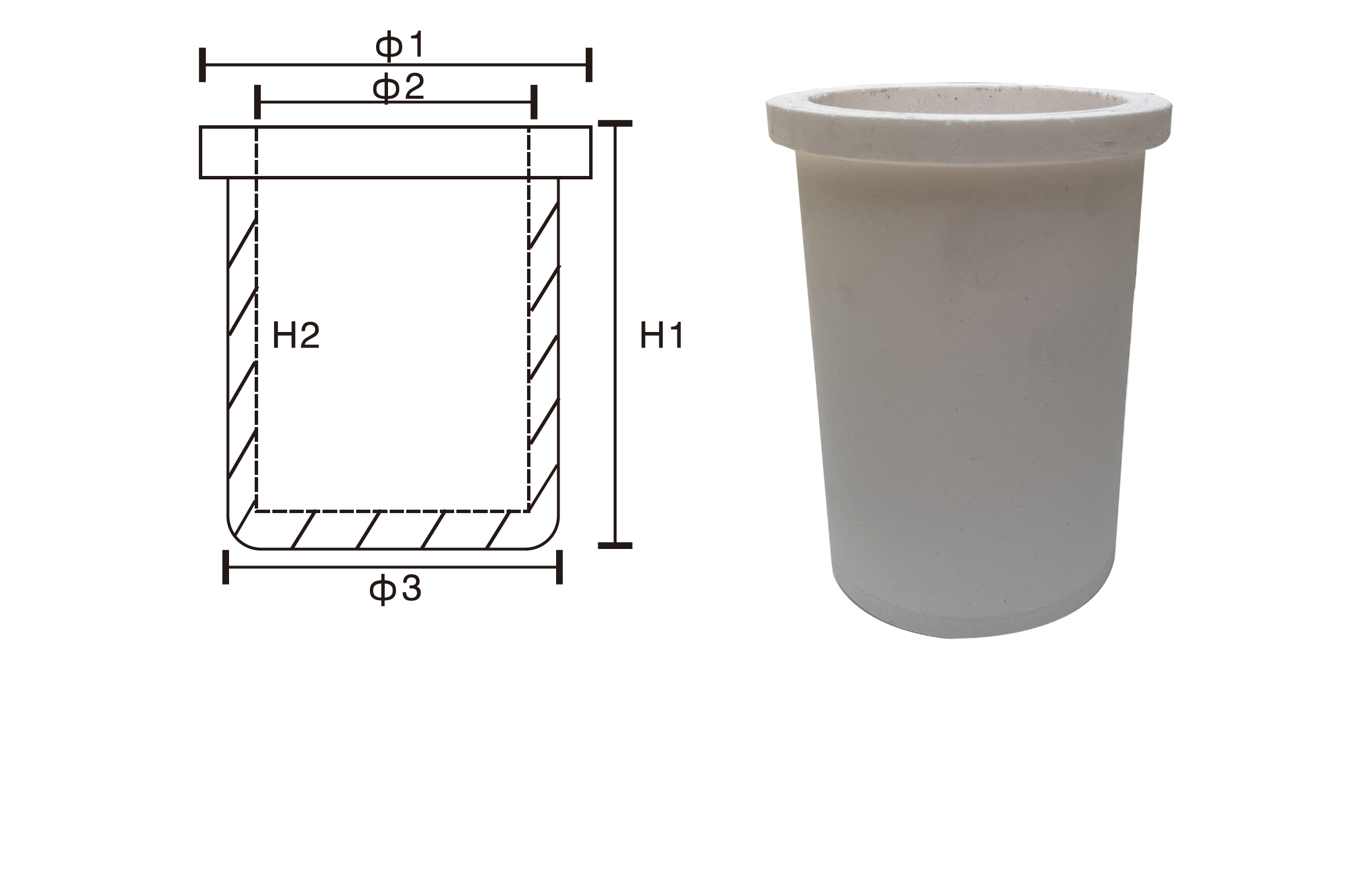 KYG Graphite Crucible with Quartz Sleeve image 2
