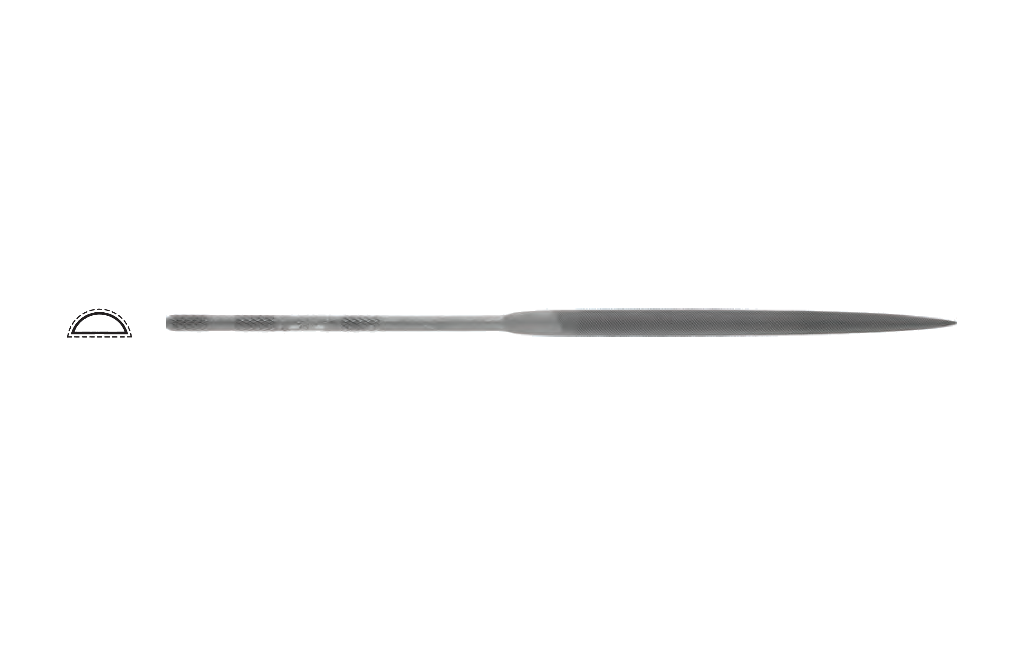 Glardon Vallorbe Halfround Needle Files LA2402 image 2