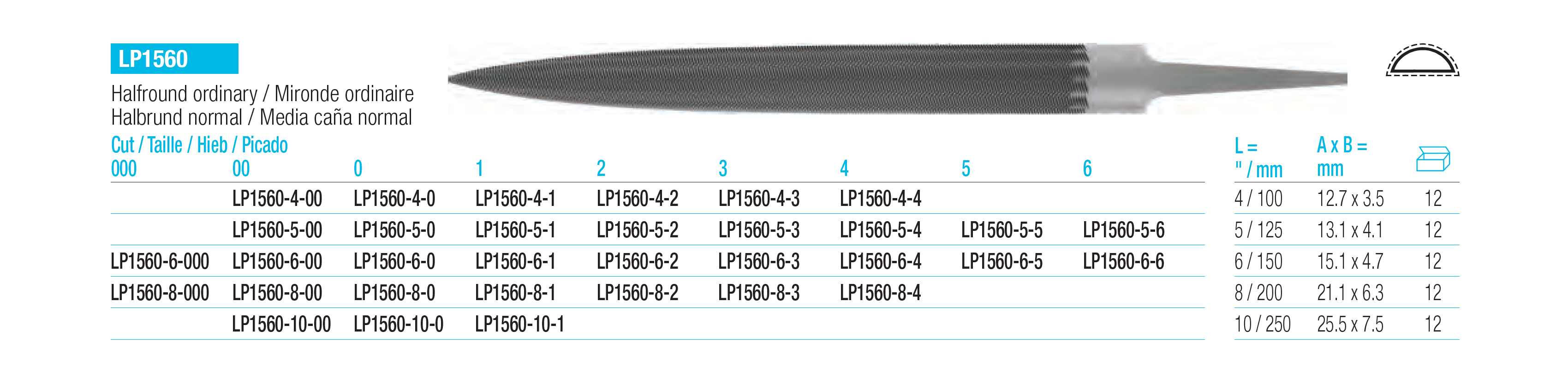 Glardon Vallorbe Half-Round Ordinary Hand Files Specifications image glardon-vallorbe-half-round-ordinary-hand-files-kyg1193-spec-01.png