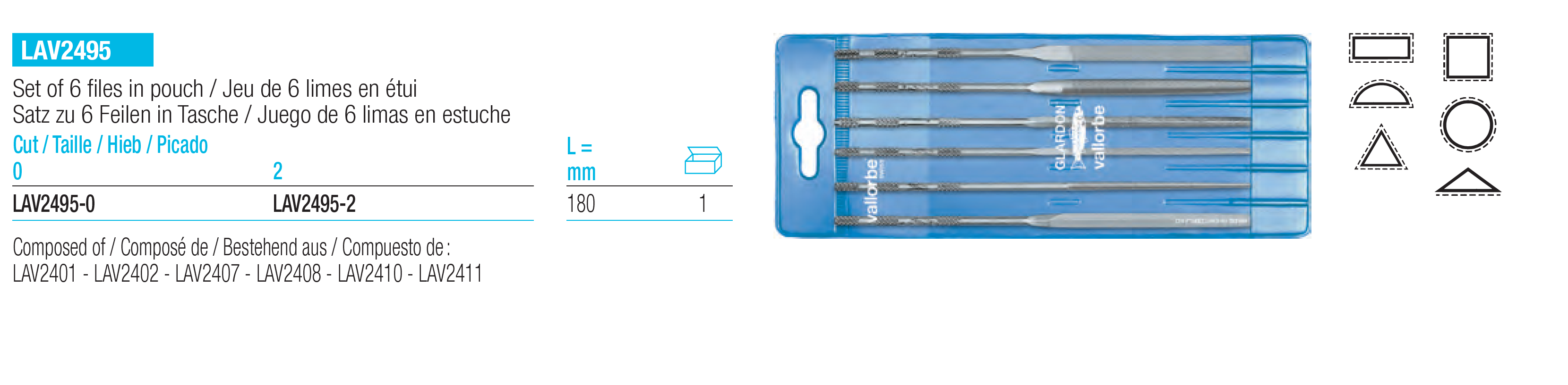 Glardon Vallorbe Valtitan Needle File Sets of 6 180 mm Specifications image glardon-vallorbe-valtitan-needle-file-sets-of-6-kyg1706-spec-01.png