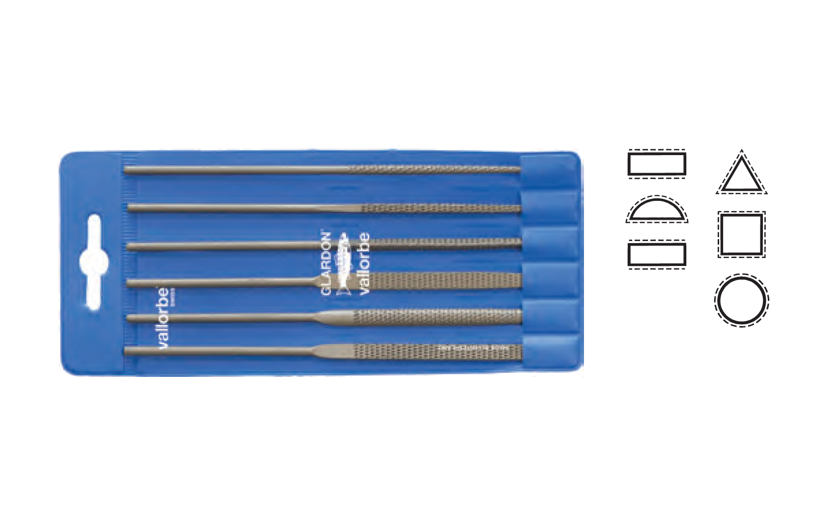 Glardon Vallorbe Wax Needle Files RASPS Set of 6 140 mm RA2530 image 2