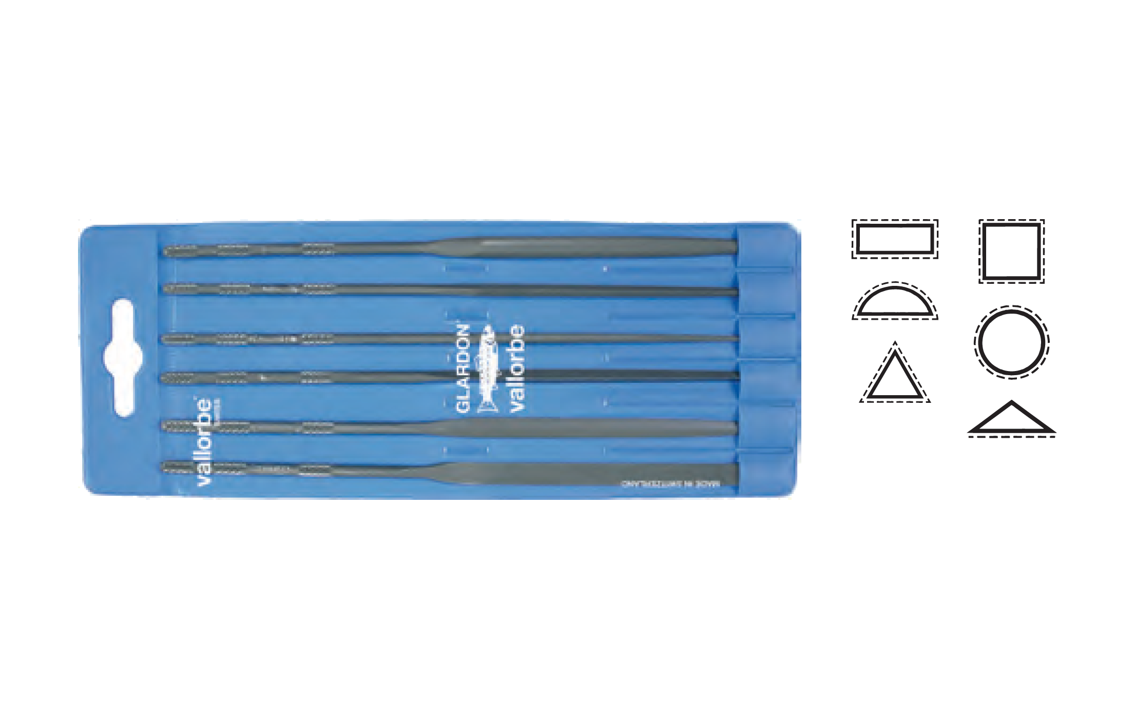 Glardon Vallorbe Needle Files Sets of 6 LA244 image 2