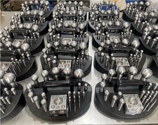 Finished jewellery tools arranged in the production room