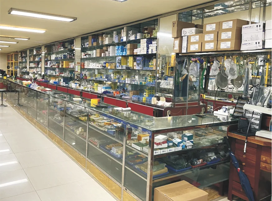 KYG showroom counters with jewellery tools and consumables